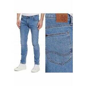 Jeans barbati Luke W33 L36 - conici - albastru uzat - usor elastici imagine