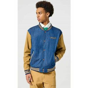 Jacheta bomber barbati Varsity - regular fit - bumbac/elastan - maro/albastru imagine