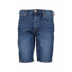 Pantaloni scurti din denim cu aspect decolorat - Albastru inchis imagine
