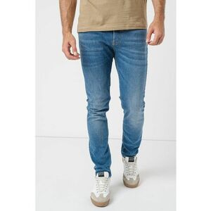 Blugi slim fit cu talie medie - Albastru deschis imagine