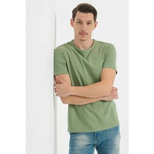 Tricou din bumbac cu decolteu rotund Allen - Verde aquamarin imagine
