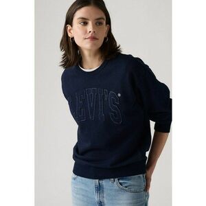 Bluza de trening din bumbac cu decolteu la baza gatului - Bleumarin imagine
