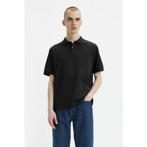 Tricou polo de bumbac - Negru imagine