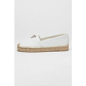 Pantofi loafer din piele ecologica cu logo - Alb murdar imagine