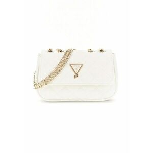 Geanta crossbody mini de piele ecologica cu bareta din lant - Alb fildes imagine