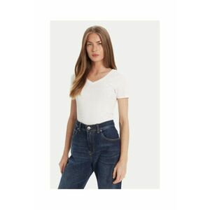 Tricou cu model uni si decolteu in V imagine