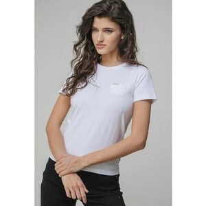 Tricou cu buzunar pe piept - Alb optic imagine