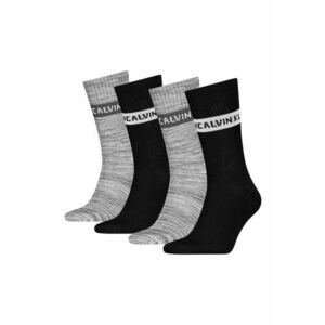 Set de sosete lungi din amestec de bumbac - 4 perechi - Negru/Gri deschis melange imagine