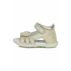 Sandale din Piele Fete - Flexibile - cu Scai - AC048-297 - Crem imagine