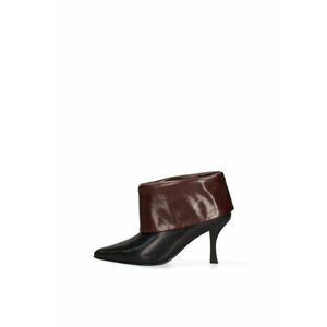 Botine de piele Valerian Lux - Maro inchis/Negru imagine