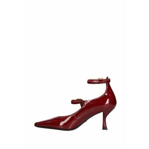 Pantofi din piele cu catarama Calliope Lux - Rosu inchis imagine