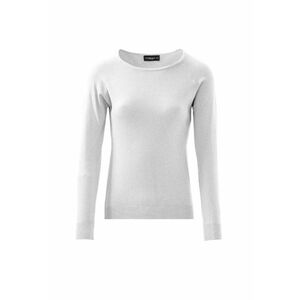 Pulover tricotat fin cu maneci raglan - Alb imagine
