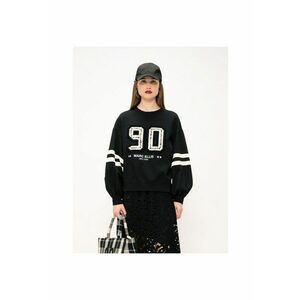 Bluza de trening cu maneci bufante - Alb/Negru imagine