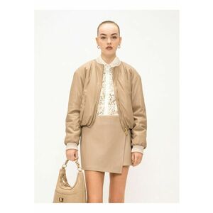 Jacheta bomber cu mansete si terminatie elastica Celeste Bomber - Bej imagine
