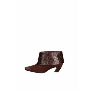 Botine de piele cu varf patrat Evanthe Ultra - Maro inchis imagine