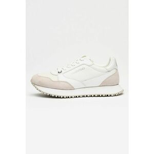 Pantofi sport unisex cu insertii de piele intoarsa - Alb/Grej imagine