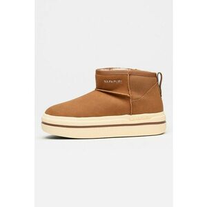 Ghete slip-on flatform - Maro cognac imagine