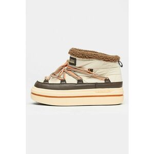 Ghete pull-on flatform Glacier - Alb/Maro inchis imagine