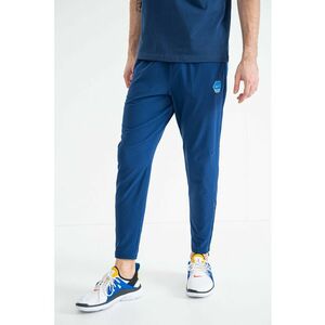 Pantaloni conici de trening cu logo - Albastru inchis imagine