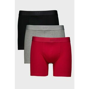 Set de boxeri din amestec de bumbac organic - 3 perechi - Rosu/Negru/Gri imagine