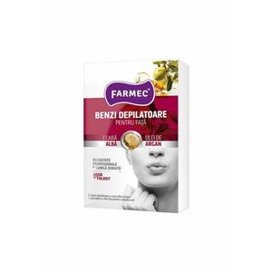 Benzi depilatoare pentru fata cu ceara alba si argan - 10x2 buc imagine