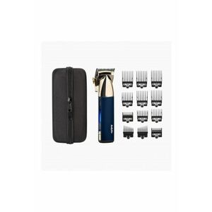 Aparat de tuns parul Super-X Metal - 12 Accesorii - 3 ore - 1 -5-25mm - 10 pozitii - Otel Japonez -Husa - Auriu-Albastru Marin imagine