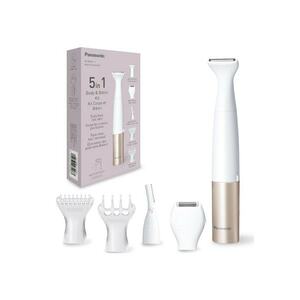 Trimmer 5in1 - pentru corp cu accesorii interschimbabile - Wet & Dry - lame otel inoxidabil hipoalergenic si rotunjite pe margini - roz/alb imagine