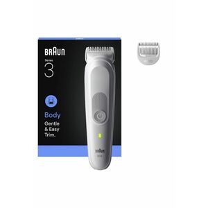 Aparat de ingrijire corporala Seria 3 BG3500 - +2 Accesoriu de ingrijire: 1 Pieptene - 1 Perie de curatare - Tehnologie SkinGuard - Delicat pentru zone sensibile - Autonomie 80 minute - Rezistent la apa - Gri deschis imagine