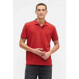 Tricou polo cu logo discret - Rosu imagine