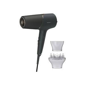 Uscator de par 2300W - tehnologie ThermoShield - ingrijire cu ioni - difuzor - cap de coafare - Negru/Roz imagine