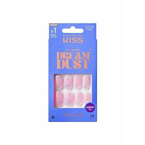 Unghii False DREAM DUST Gel Fantasy Dreamdust 28 buc - Roz Cristal imagine