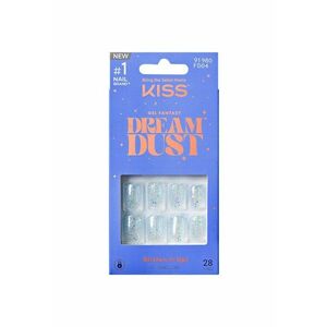 Unghii False DREAM DUST Gel Fantasy Dreamdust 28 buc - albastru cu alb imagine