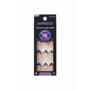 Unghii False imPRESS Premium- 30 buc - Natur/Negru imagine