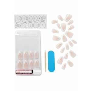 Unghii False CLASSYBE - 28 buc - Alb/Nude rose imagine