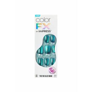 Unghii False imPRESS Color FX - 30 buc - Albastru turcoaz imagine