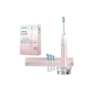 Periuta electrica sonica DiamondClean Seria 9000 - 4 moduri de periere - 3 intensitati - senzor de presiune - senzor BrushSync - conectivitate cu aplicatia Sonicare - 1 toc de transport - 4 capete C3 - suport de incarcare - Roz imagine