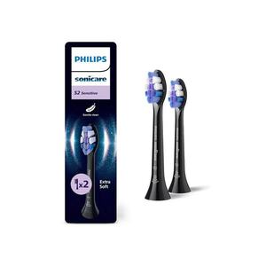 Rezerve Sensitive HX6052/88 - pachet de 2 capete de periere - click-on - sincronizarea modurilor BrushSync - Negru imagine