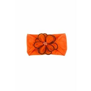 Bentita Lata Model Passion Flower - Uni - Textil - Fete - 0-12 luni - Portocaliu imagine