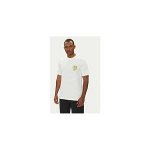 Tricou cu imprimeu pe partea din spate si decolteu la baza gatului - 658754 - Ecru imagine