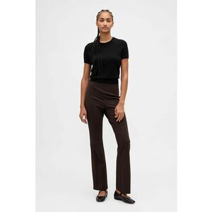 Pantaloni bootcut cu talie inalta - Maro inchis imagine