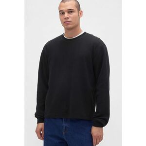 Bluza regular fit texturata - Negru imagine