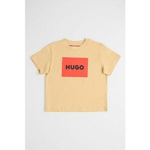 Tricou de bumbac cu imprimeu logo - Rosu/Bej imagine