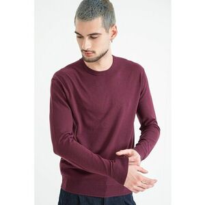 Pulover slim fit tricotat fin - Violet tyrian imagine