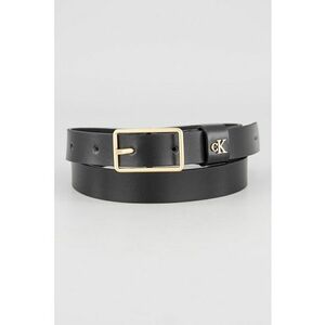 Curea de piele cu detaliu logo - Negru stins imagine