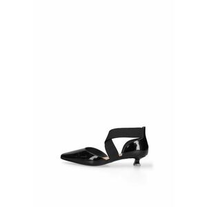 Pantofi din piele cu toc kitten Elowen - Negru imagine