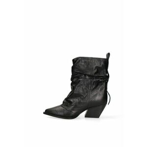 Botine cowboy din piele Veridia - Negru imagine