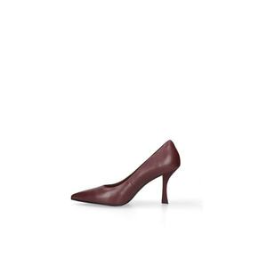 Pantofi din piele cu varf ascutit Silvana Prime - Visiniu imagine
