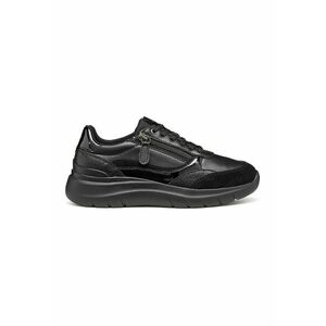 Pantofi sport cu insertii de piele intoarsa - Negru imagine