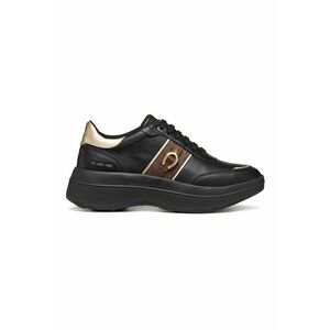 Pantofi sport wedge de piele - Negru/Maro imagine