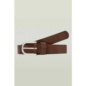 Curea din piele cu catarama metalica - Maro cognac imagine